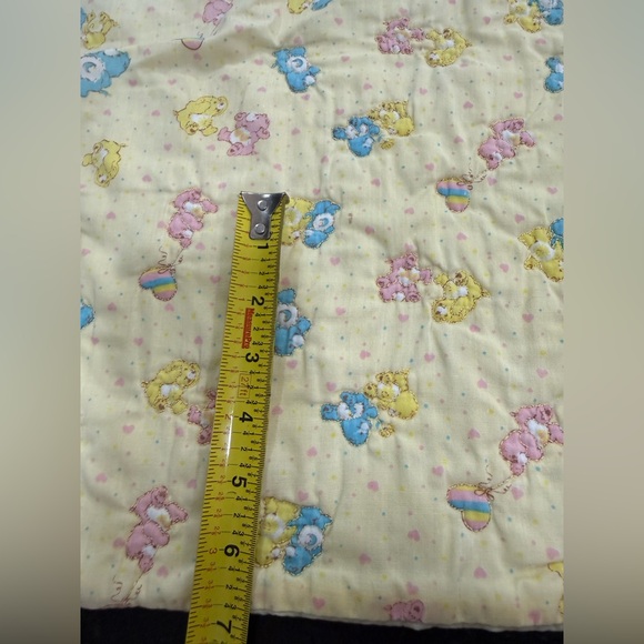 Other - Vintage Care Bears Yellow Quilt Baby Blanket / Crib Blanket